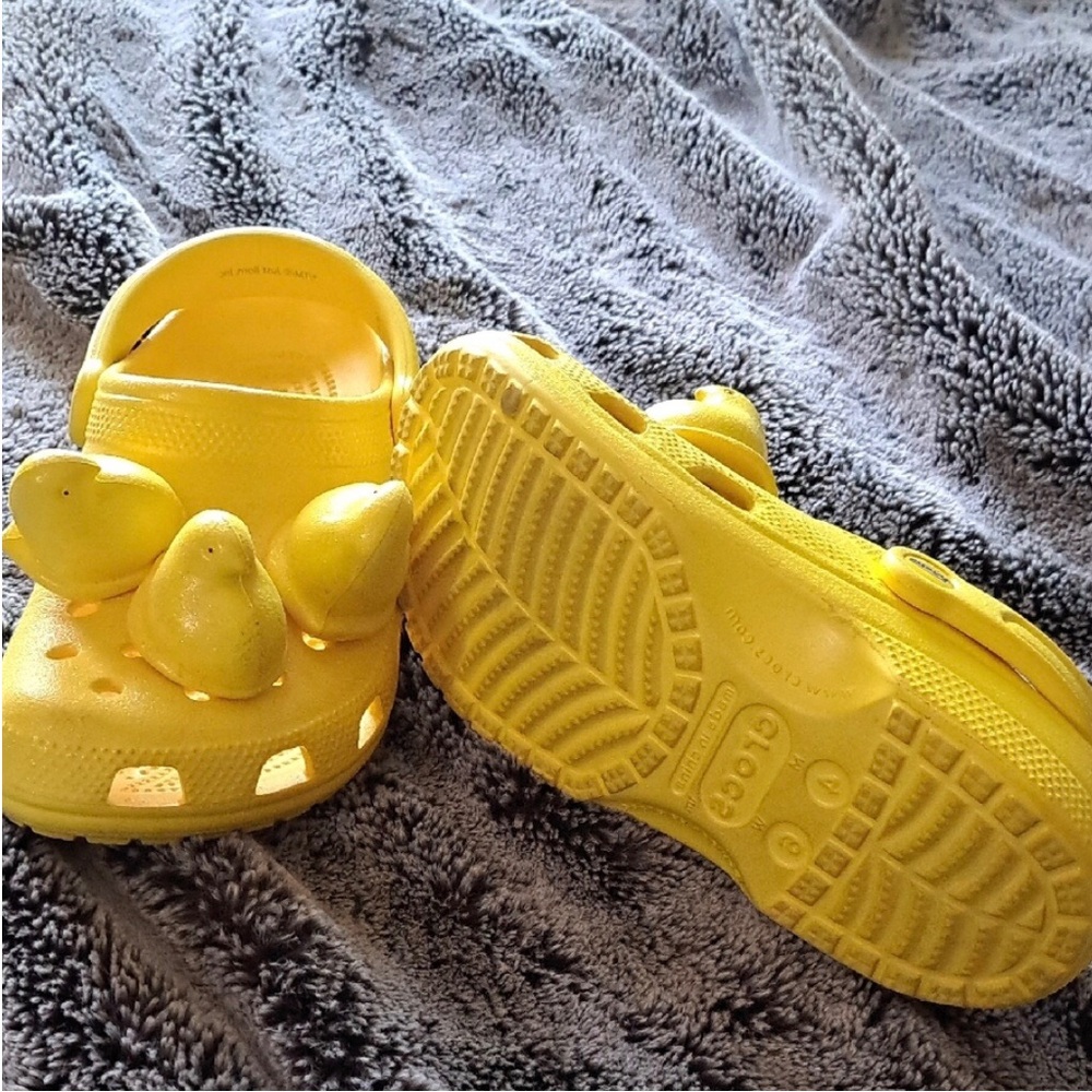 ❤️ CROCS ❤️ COLLECTION EXTREMELY RARE LIMITED EDITION PEEPS YELLOW 3D JIBBITZ . - Picture 11 of 12